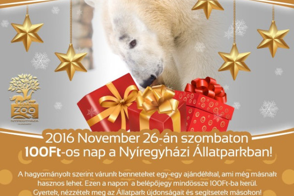 2016 november 26-án 100Ft-ba kerül a belépőjegy