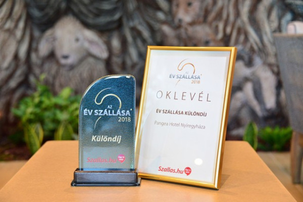 A Nyíregyházi Állatpark szállodája, a Hotel Pangea  az Év szállása Különdíjasa lett
