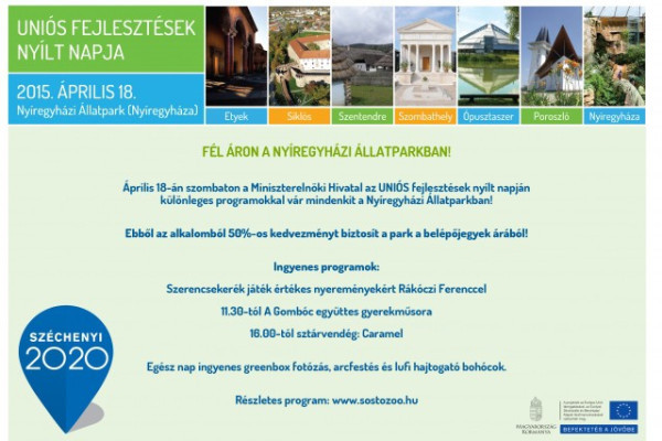 Féláron a Nyíregyházi Állatparkba április 18-án